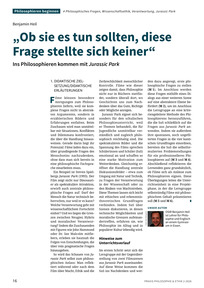 Produktabbildung zu „Ob sie es tun sollten, diese Frage stellte sich keiner“ - Ins Philosophieren kommen mit Jurassic Park