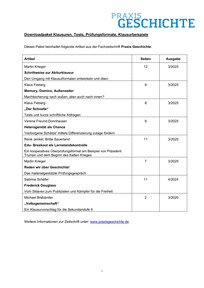 Produktabbildung zu Downloadpaket Klausuren, Tests, Prüfungsformate, Klausurbeispiele - Materialien für die Klassenstufen 5 bis 13