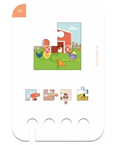 Puzzle Spiele 4+. Beispielkarte Bauernhof