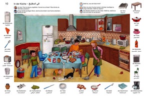 Musterseiten aus Mein Bilderwörterbuch Dt Arab