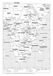 Produktabbildung zu Afrika südlicher Teil - Topographie