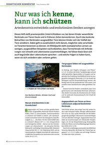 Produktabbildung zu Nur was ich kenne, kann ich schützen - Artenkenntnis entwickeln und evolutionäres Denken anregen, um die Vielfalt der Tiere zu verstehen