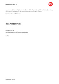Probeseiten Kein Kinderkram! - Band 1: Berufliche Identität, Lebenswelten und Beziehungsgestaltung, Handlungskonzepte, Lern- und Entwicklungsprozesse - Arbeitsheft. 3. Auflage 2025