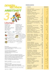 Produktabbildung zu Denken und Rechnen Bayern: Arbeitsheft 3 - Lösungen