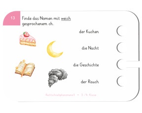 Rechtschreibphänomene - Beispielkarte weiches «ch»