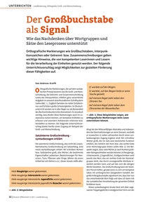 Produktabbildung zu Der Großbuchstabe als Signal - Wie das Nachdenken über Wortgruppen und Sätze den Leseprozess unterstützt