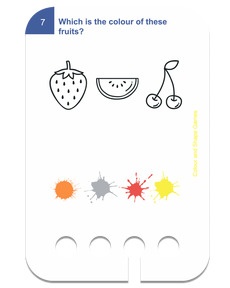 Farb- und Formspiele. Beispielkarte Farbspiel