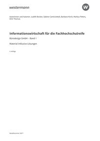 Probeseiten Bürodesign GmbH - Informationswirtschaft für die Höhere Berufsfachschule - Band 1 - Lösungen Download, 4. Auflage