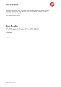 Probeseiten Einzelhandel - 2. Ausbildungsjahr - Lösungen Download, 5. Auflage 2025
