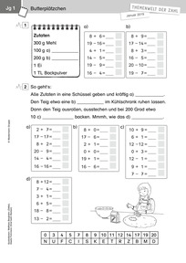 Produktabbildung zu Themenwelt der Zahl: Winterleckereien - Kopiervorlagen - Monatsspecial Januar 2019