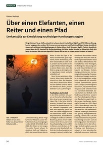 Produktabbildung zu Über einen Elefanten, einen Reiter und einen Pfad - Denkanstöße zur Entwicklung nachhaltiger Handlungsstrategien