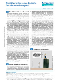 Produktabbildung zu Streitthema: Muss der deutsche Sozialstaat schrumpfen? - - Politik / Wirtschaft ab Klasse 10