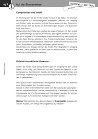 Produktabbildung zu Themenwelt der Zahl: Auf der Blumenwiese - Kommentar - Monatsspecial Mai 2018