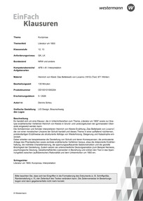 Produktabbildung zu Kurzprosa | Literatur um 1800 - Heinrich von Kleist: Das Bettelweib von Locarno (1810) (Text, 971 Wörter)