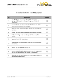 Produktabbildung zu LF7 Gesprächsleitfaden Konfliktgespräche - Lösungsvorschlag zur Lernsituation 3.2