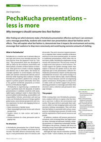 Produktabbildung zu PechaKucha presentations – less is more - Why teenagers should consume less fast fashion