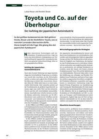 Produktabbildung zu Toyota und Co. auf der Überholspur - Der Aufstieg der japanischen Autoindustrie
