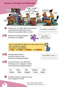 Flex und Flora 2 (Verleih) - Heft Sprache untersuchen - Einheit: Nomen in Einzahl und Mehrzahl kennenlernen