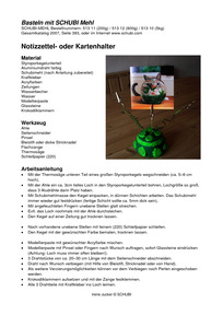 SCHUBI-Mehl Bastelideen "Notizzettelhalter"