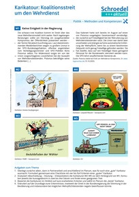 Produktabbildung zu Karikatour: Koalitionsstreit um den Wehrdienst - - Politik ab Klasse 9