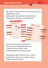 Anlaute, Inlaute, Auslaute hören: Übersicht der Aufgaben, die mit Klammern gelöst werden - PDF herunterladen