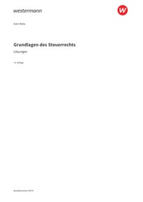 Probeseiten Grundlagen des Steuerrechts - Lösungen Download, 19. Auflage 2025