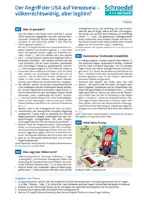 Produktabbildung zu Der Angriff der USA auf Venezuela - völkerrechtswidrig, aber legitim? - - Politik ab Klasse 10