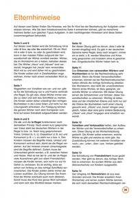 Sattelfest in Deutsch 4: Musterseite Elternhinweise