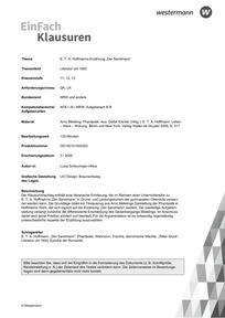 Produktabbildung zu E. T. A. Hoffmanns Erzählung "Der Sandmann" | Literatur um 1800 - Arno Meteling: Phantastik. Aus: Detlef Kremer (Hrsg.): E. T. A. Hoffmann. Leben - Werk - Wirkung. Berlin und New York: Verlag Walter de Gruyter 2009, S. 517
