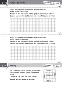 Produktabbildung zu Themenwelt der Zahl: Aufgabe der Woche 42/2015 - Raum und Form: Sachaufgabe zu Umfang und Fläche