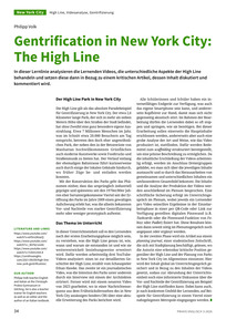 Produktabbildung zu Gentrification in New York City: The High Line