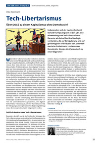 Produktabbildung zu Tech-Libertarismus - Über DOGE zu einem Kapitalismus ohne Demokratie?