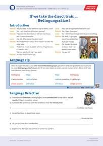 Produktabbildung zu Bedingungssätze I - Englisch-Arbeitsblatt