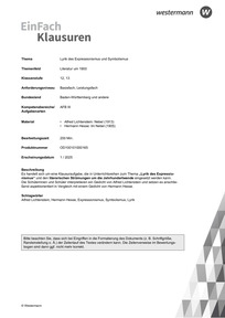 Produktabbildung zu Lyrik des Expressionismus und Symbolismus | Literatur um 1900 - Alfred Lichtenstein: Nebel (1913), Hermann Hesse: Im Nebel (1905)