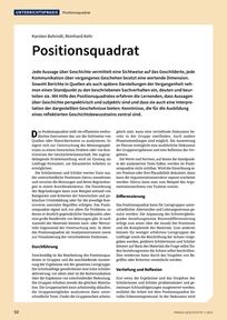 Produktabbildung zu Positionsquadrat - Arbeit mit einem Positionsquadrat