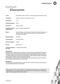 Produktabbildung zu Der Dorfrichter Adam in Heinrich von Kleists Lustspiel "Der zerbrochne Krug" | Heinrich von Kleist und die Literatur um 1800 - Gerhart Pickerodt: "Bin ich der Teufel? Ist das ein Pferdefuß?" Beantwortung der Frage, warum Kleists Dorfrichter Adam den linken Fuß zeigt (2004) (Textauszug, 250 Wörter)