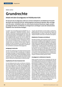 Produktabbildung zu Grundrechte - Arbeit mit dem Grundgesetz im Politikunterricht