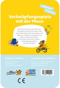 Verknüpfungsspiele mit der Maus 3-4+. Rückseite