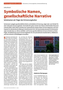 Produktabbildung zu Symbolische Namen, gesellschaftliche Narrative - Schulnamen als Träger von Erinnerungskultur
