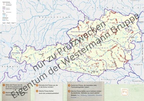 Lernposter - Österreichkarte Flussverbauungen