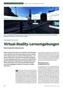 Produktabbildung zu Virtual-Reality-Lernumgebungen - Kein Ersatz für Exkursionen