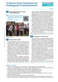 Produktabbildung zu Im Namen Gottes? Eskalation der Siedlergewalt im Westjordanland - - Politik ab Klasse 10