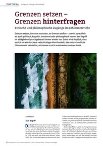 Produktabbildung zu Grenzen setzen - Grenzen hinterfragen - Ethische und philosophische Zugänge im Ethikunterricht