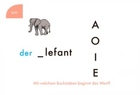 Beispielkarte: Finde den richtigen Anfangs- und Endbuchstaben