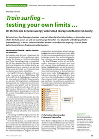 Produktabbildung zu Train surfing - testing your own limits - On the fine line between wrongly understood courage and foolish risk-taking