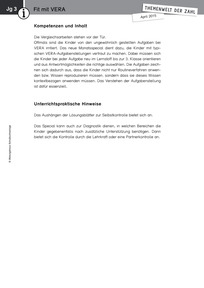 Produktabbildung zu Themenwelt der Zahl: VERA - Kommentar - Monatsspecial April 2015