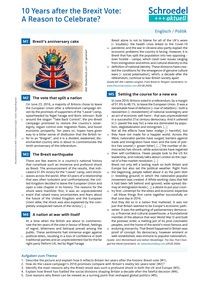 Produktabbildung zu 10 Years after the Brexit Vote: A Reason to Celebrate? - - Englisch / Politik ab Klasse 10