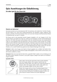 Produktabbildung zu Quiz: Auswirkungen der Globalisierung - Ausgabe 01-2026