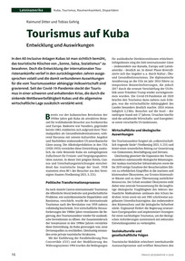 Produktabbildung zu Tourismus auf Kuba - Entwicklung und Auswirkungen