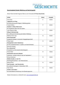 Produktabbildung zu Downloadpaket Zweiter Weltkrieg und Nachkriegszeit - Materialien für die Klassenstufen 9 bis 13